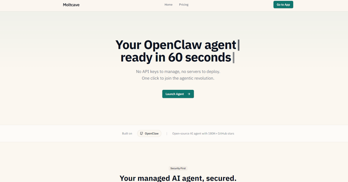 Moltcave — Run OpenClaw in 60 Seconds